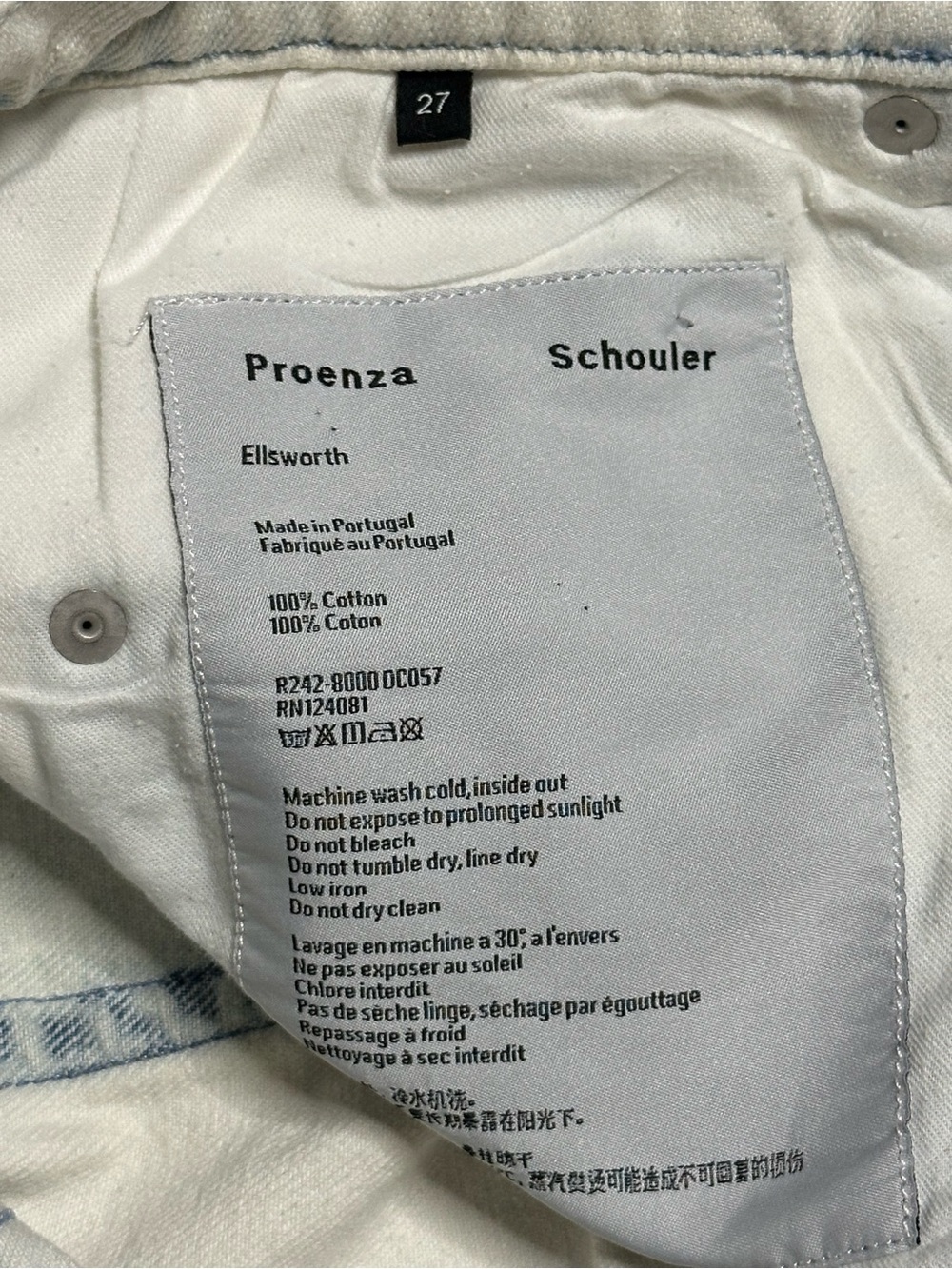 Proenza Schouler Ellsworth bleached boyfriend jeans 27 - Picture 8 of 8